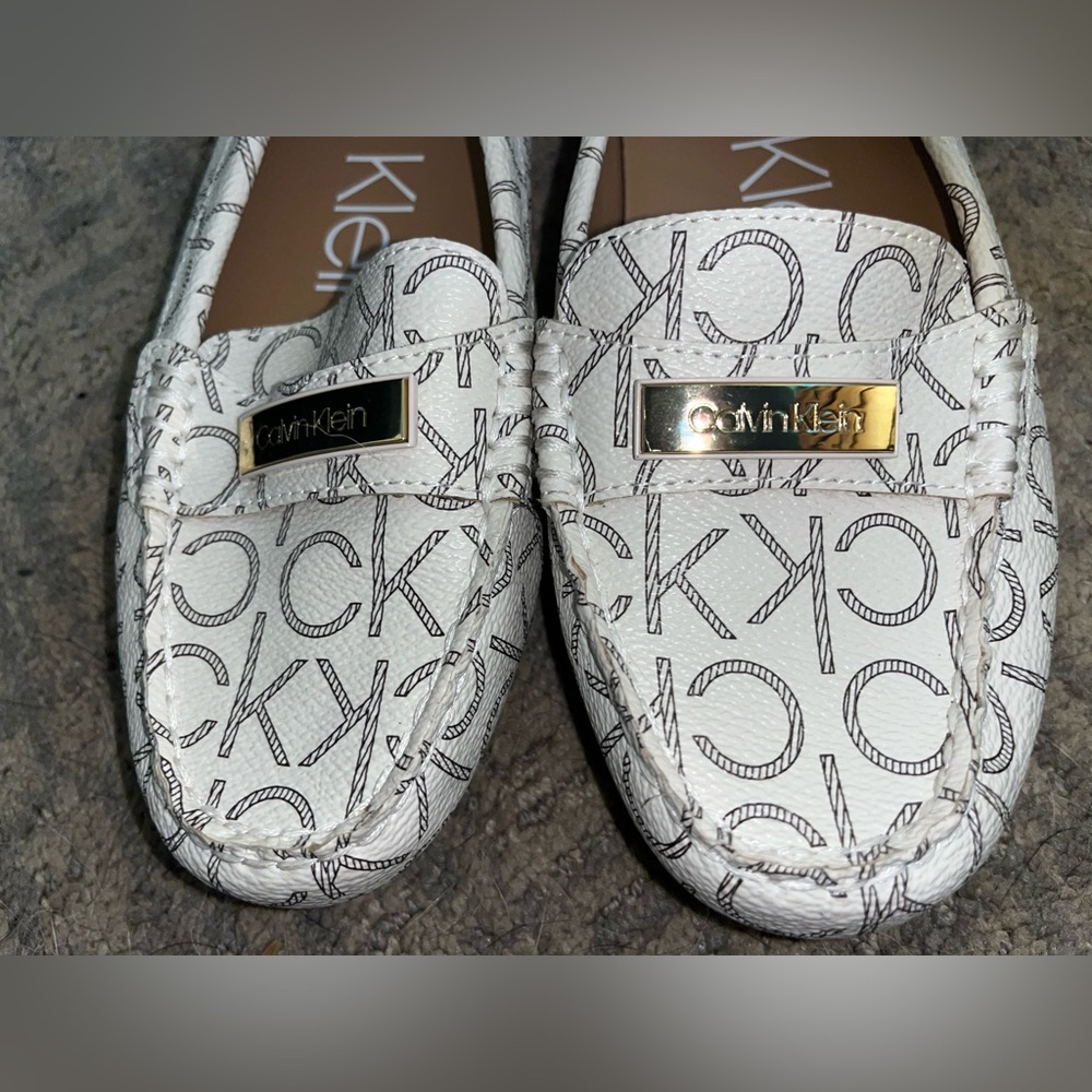 Leana Ck Monogram Pu Loafers